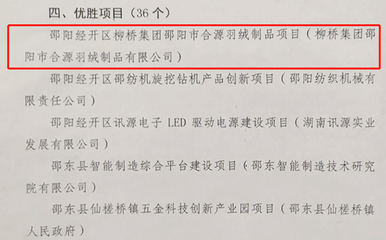 邵陽表彰一批產業發展和重點項目建設先進單位和個人 柳橋集團在列